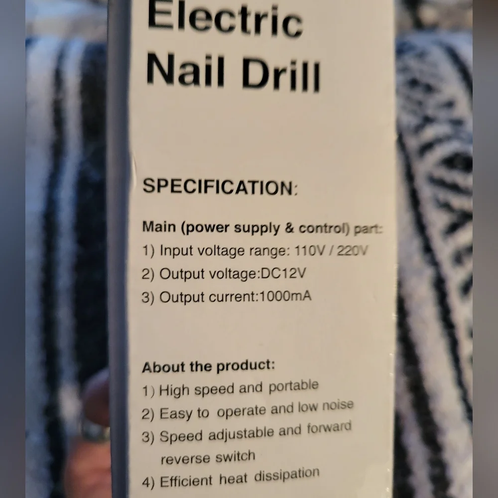 Only used once manicure electric nail drill with excessories shiny purple